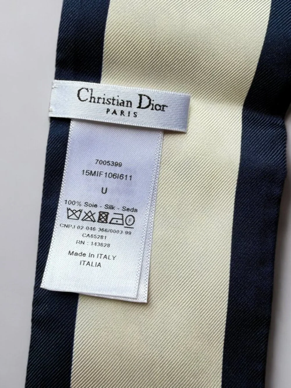 Christian Dior White D-Millefiori Floral Mitzah Silk Scarf